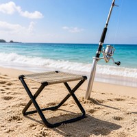 Tabouret de pêche pliable en acier inoxydable, tissu Oxford, portable, ultraléger, pour pont de bateau en bord de lac