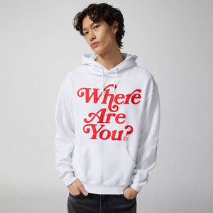 OEM personalizado hombres 100% algodón en blanco algodón sudaderas con capucha impresión personalizada bordado Logo diseño su propio pulóver sudaderas con capucha para hombres - Product Image 1