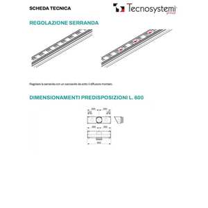 Diffuseur linéaire rétractable en aluminium Tecnosystemi avec amortisseur et registres et grilles de plénum isolés - Product Image 4
