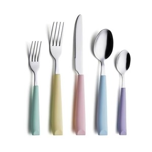 Couverts en acier inoxydable finis enduits de couleur cuivre à long manche couverts allant au lave-vaisselle pour usage domestique cuillère fourchette couteau - Product Image 5