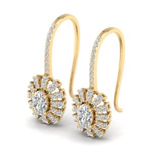 Pendientes Huggie de Plata de Ley 925 con Diamante Ovalado de 1.6 Ct Cultivado en Laboratorio CVD de REYES Manufacturer, Joyería de Lujo para Bodas y Fiestas - Product Image 3