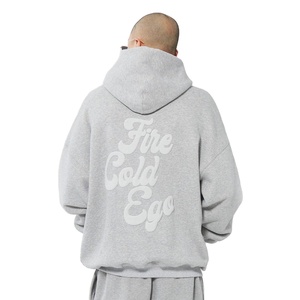 Sweats à capuche à épaules tombantes pour hommes 300-400 GSM Fleece Custom 3D Puff Print Pullover Hoodies à vendre Custom Graphic Oversized Hoodies en vrac - Product Image 1