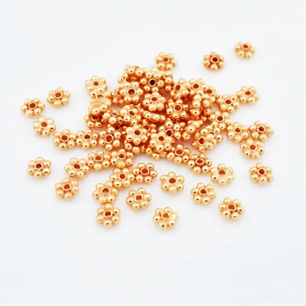 10Mm Berlapis Emas Daisy Spacer Gaya Bali Bunga Spacer Manik-manik Logam Temuan & Membuat Perhiasan Logam Manik Pesona dan Komponen