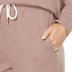 กางเกงสเวตเตอร์ผ้าฝ้าย100% สำหรับผู้หญิงกางเกงเอวสูงปานกลางแบบมีเชือกผูกเอวแนวสตรีทปรับแต่งโลโก้ได้ตามต้องการระบายอากาศได้ดี - Product Image 5