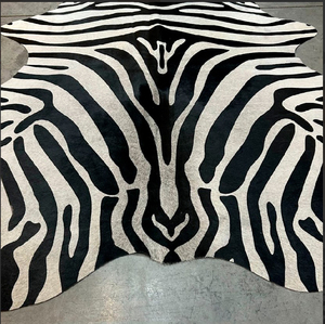 IMPRIMÉ ZEBRE - QUALITÉ HAUTE GAMME - PRODUIT NATUREL - QUALITÉ SUPÉRIEURE DES TAPIS EN CUIR DE VACHE - Product Image 2