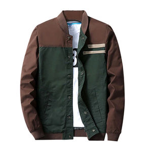 Chaqueta Bomber con cremallera 2024, abrigo ajustado de estilo callejero con cuello levantado, ropa de calle de Hip Hop, chaqueta de hombre Universitaria de Servicio OEM - Product Image 6
