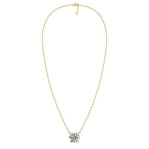 สร้อยคอจี้ทรงกลมแบบโซลิแทร์ - Product Image 2