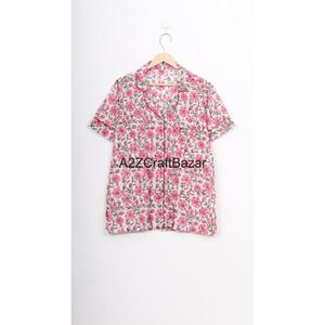 Conjunto de Pijama Corto para Mujer con Estampado Floral, 100% Algodón Puro, Suave, Transpirable, de Secado Rápido, con Cordón Ajustable - Product Image 2