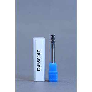 METALDUR 4*50 simple cannelure 4 cannelures plat noir 55HRC ALTiAN enduit 6mm diamètre de tige OEM emballage de boîte personnalisable - Product Image 1