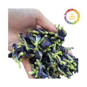 Flor de guisante de mariposa seca seleccionada a mano-Pétalos de color azul brillante 99 Datos dorados Marca 10kgs MOQ para bebidas artesanales culinarias - Product Image 1