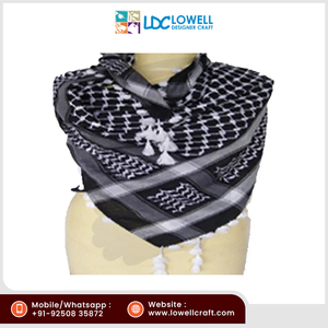 Écharpe arabe de conception carrée de coton ethnique de haute qualité disponible en différentes couleurs pour la vente en gros de matériel de polyester d'été - Product Image 2