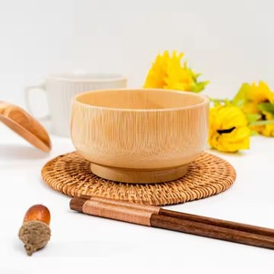 Sturdy Bamboo Serving <b>Bowl</b> for Buffet Kitchen Restaurant Hotel Catering Dining Event Party-Salad <b>Snack</b> Fruit Bread Table Use - Product Image 1