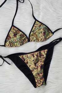 Sexy nouveau design personnalisé robe sexy pour la plage sortie audacieuse paillettes dorées perlées vêtements de plage bikini ensemble prêt à porter - Product Image 3