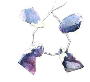 Colección de 4 piezas de piedras preciosas multiturmalinas en bruto pulidas a mano, forma desigual, corte de estilo rugoso Natural para joyería, piedras preciosas sueltas - Product Image 1