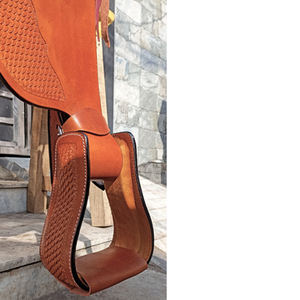 Nouvelle selle de cheval de ranch en cuir naturel occidental de haute qualité, sculptée à la main - Product Image 4