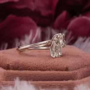 Solid Gold Toi Et Moi Engagement <b>Wedding</b> <b>Ring</b> <b>Cushion</b> Trillion Cut Lab Grown Double Stone Anniversary <b>Ring</b> - Product Image 6
