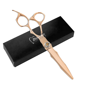 Tijeras de pelo de hoja recta para diestros para Peluqueros Cuchillas afiladas de tensión ajustable Puntas romas para corte de peluquería - Product Image 5