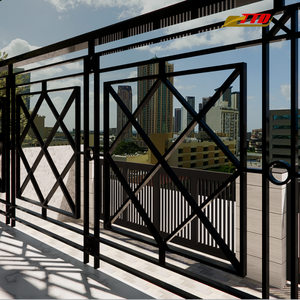 Panneau de garde-corps en fer forgé à la main pour la décoration intérieure de balcon avec application extérieure personnalisée et design moderne de balcon - Product Image 5