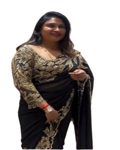 Sari de algodón puro Malai con hermosos estampados Kalamkari con contraste Pallu y borlas para mujer - Product Image 1