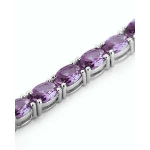 <b>Amethyst</b> Oval Zirconia Tennis <b>Bracelet</b> - Product Image 1