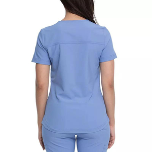 High Quality 100% Cotton Woven Fabric Unisex Nursing <b>Scrub</b> <b>Sets</b> with Needle Detection and Seamless Fusing for Hospital Use - Product Image 6