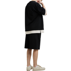 Conjunto de pantalones cortos de verano de lujo personalizado para hombre, ropa de calle informal para hombre, conjunto de dos piezas, pantalones cortos, camiseta y conjunto de pantalones cortos para hombre - Product Image 2