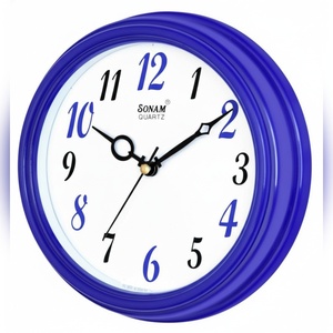 Designer Analog Wall Clock <b>2</b> Plastic Round Black Office Festival Home Hotel Premium Quality Multi Purpose Competitive Rate - Product Image 2