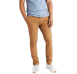 Pantalones chinos de alta calidad ajustados elásticos transpirables para hombre 100% algodón Hip Hop verano con bolsillos cremallera Fly - Product Image 2