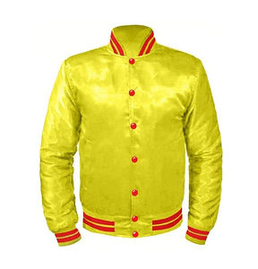 Blouson universitaire en satin personnalisé Bombardier OEM style baseball pour l'automne mode Streetwear jeunes vêtements d'extérieur unisexe adaptés - Product Image 1