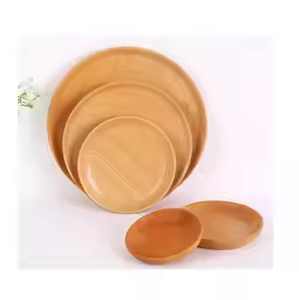 Solide rond poli brillant pour table de dîner ensemble élégant de service de nourriture par l'artisanat croissant - Product Image 2