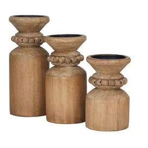 Pilares de velas votivas de madera Navidad cumpleaños boda decoración superventas portavelas de madera de alta calidad - Product Image 3