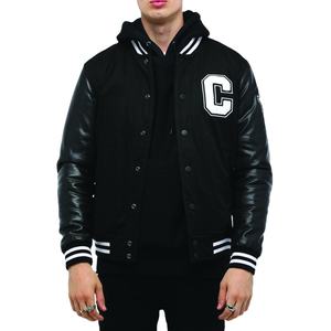 Veste universitaire à la mode pour hommes Blouson décontracté coupe ajustée Vestes de baseball Veste universitaire en laine Letterman pour hommes - Product Image 1