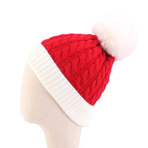 Promotion de Noël : Bonnets d'hiver populaires en jacquard tricoté, multicolores avec pompon, pour le ski et les activités de plein air, chauds et confortables - Product Image 5
