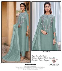 Ropa de boda de diseñador Premium Trending Heavy Crush con bordado Salwar Suit Mujer Fabricante de moda - Product Image 2