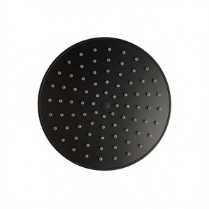 Cabezal de Ducha Redondo de Acero Negro Mate de 20 cm, Accesorios para Baño y Aseo - Product Image 3