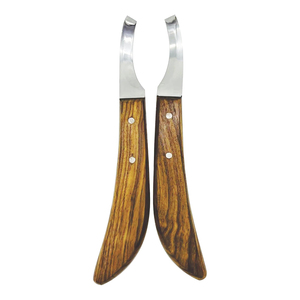 Nouveauté Couteau à sabots réutilisable à lame tranchante, manche en bois, outils pour maréchaux forestiers, couteau à sabots chirurgical en acier inoxydable OEM - Product Image 1