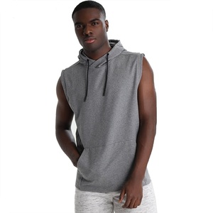 Débardeur de fitness pour hommes, vêtements de sport, de course, d'entraînement, de musculation, débardeur à capuche sans manches - Product Image 1