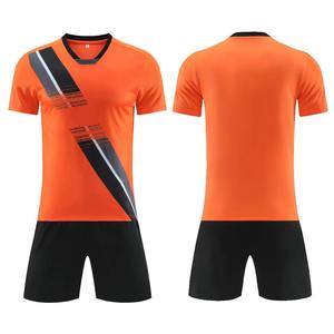 Ensemble de maillot de football à manches courtes pour hommes Nom et numéro personnalisés Uniforme de football bleu pour adultes pour garçons - Product Image 4