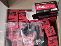 Vanne en caoutchouc en gros, capteur TPMS programmable universel 2 en 1, 315 et 433 MHz, système de surveillance de la pression des pneus pour voitures