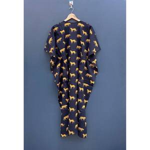 Kaftán de algodón con estampado floral indio, pareo de playa, traje de baño - Product Image 1
