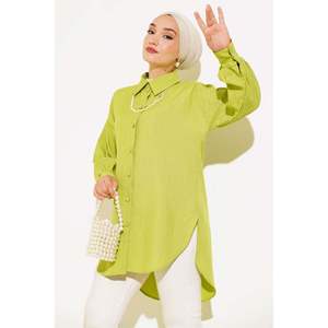 Chemise gaufrée classique verte tailles S/L Garçon 165 - Product Image 2