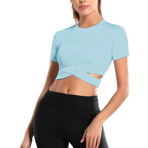 Stylish Crop <b>Tops</b> For <b>Ladies</b> With <b>Short</b> <b>Sleeves</b> Made From Soft Durable Cotton Blend Suitable For All Seasons - Product Image 1