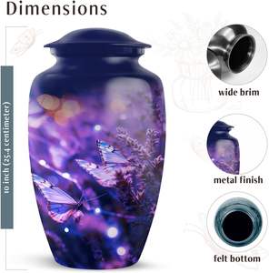 โกศฌฌาปนกิจศพรูปผีเสื้อสีม่วงสำหรับผู้ชายขี้เถ้าศพสำหรับผู้ชายผู้ใหญ่ขี้เถ้าศพมีเอกลักษณ์สำหรับผู้หญิงขี้เถ้า - Product Image 2