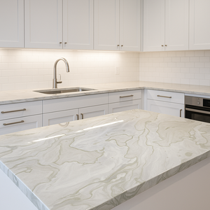 Dalles de marbre polies/affûtées, surface de 20 mm/30 mm, imperméables, modernes, pour villa, comptoir de salle à manger, plan de toilette, mur, design d'intérieur - Product Image 4