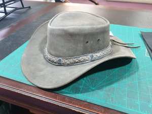 Fedora HAT Outback Jacaru Unisexe Bande de cuir Casual Four Seasons Cowboy Hat - Product Image 2