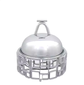 Cazuela de alta demanda de alta calidad, plato de frotamiento de Metal con acabado dorado, ollas calientes, calentamiento/almacenamiento de madera, tendencia de Venta caliente - Product Image 5