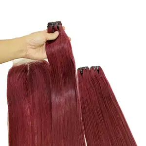 Amostra grátis Fornecedor Vietnamita Cabelo Bundle, Raw Virgem Cabelo Bundles Weave Cuticle Alinhados, Duplo Desenhado Extensões de Cabelo Humano Barato