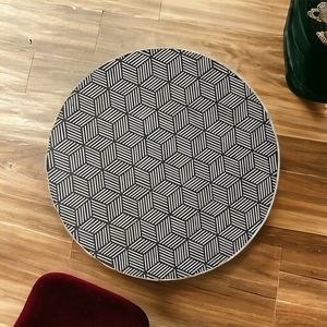 Mesa de centro con incrustaciones de hueso con patrón blanco y negro de lujo moderno directo del fabricante para uso en sala de estar y comedor - Product Image 3