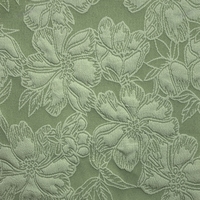 Tissu jacquard tissé en polyester texturé en relief, motif floral 3D dimensionnel, pour robe de mariée, vêtement