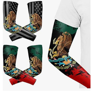 Custom Pattern Digital Printing Sun Protection Sports Cooling for Cycling <b>Compression</b> Athletic American Sports <b>Arm</b> <b>Sleeves</b> - Product Image 2